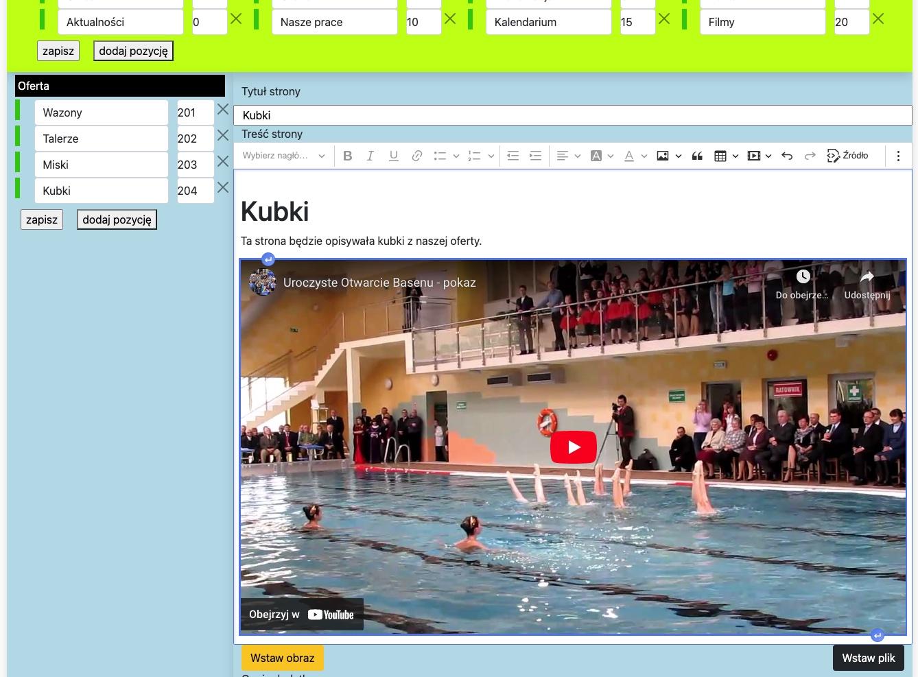 film z serwisu Youtube osadzony na stronie