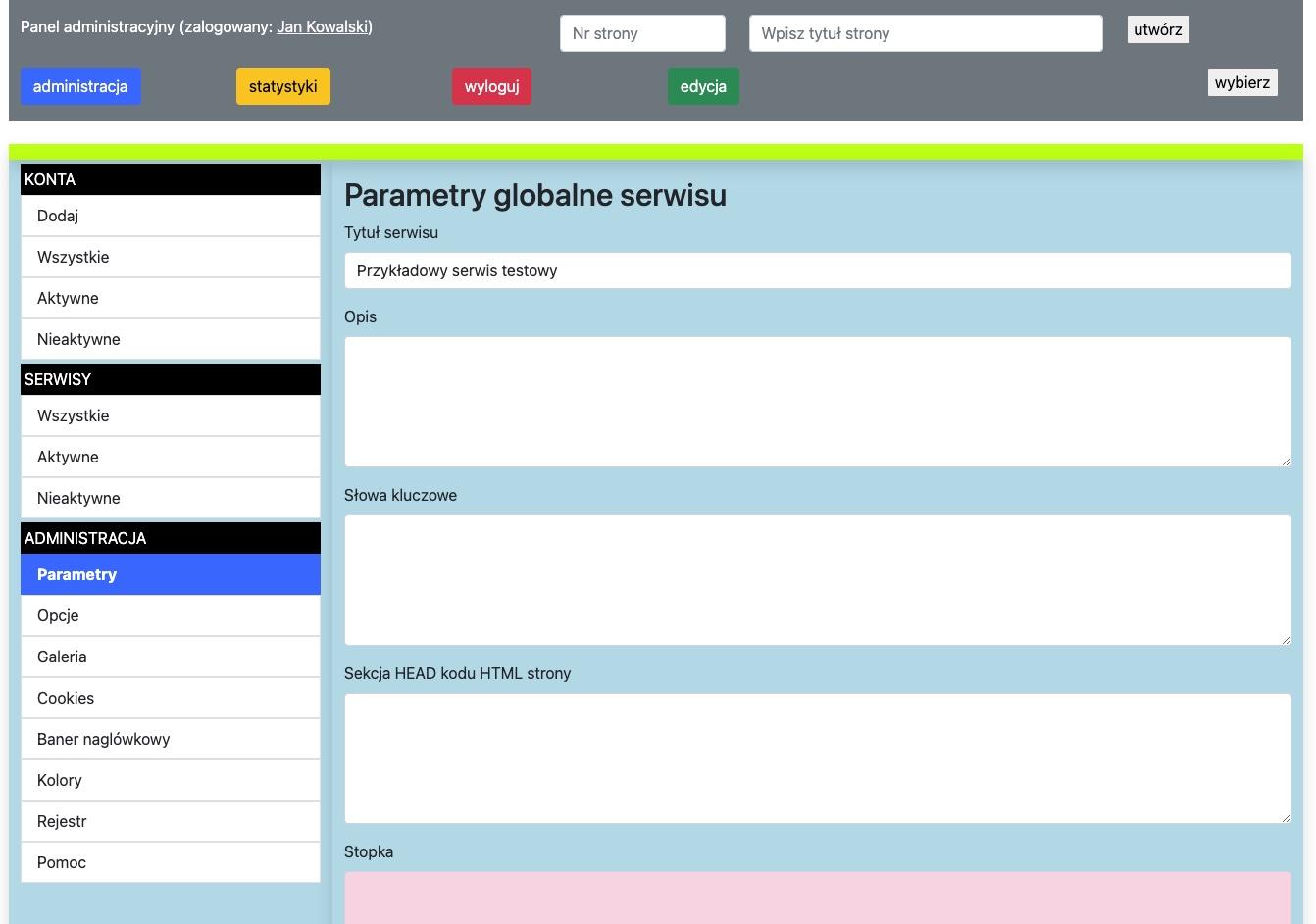 formularz parametrów cz.1